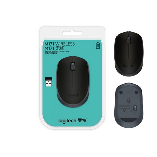 უსადენო მაუსი Logitech Wireless Mouse M171 BLACK 2.4GHZ