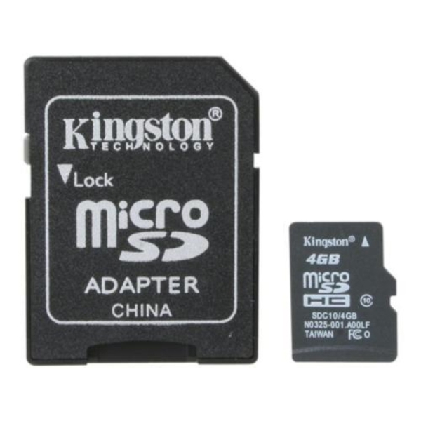 KINGSTON SDCHC Cl 10 Flash Card 4GB