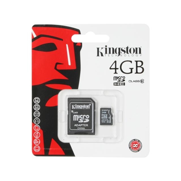 KINGSTON SDCHC Cl 10 Flash Card 4GB