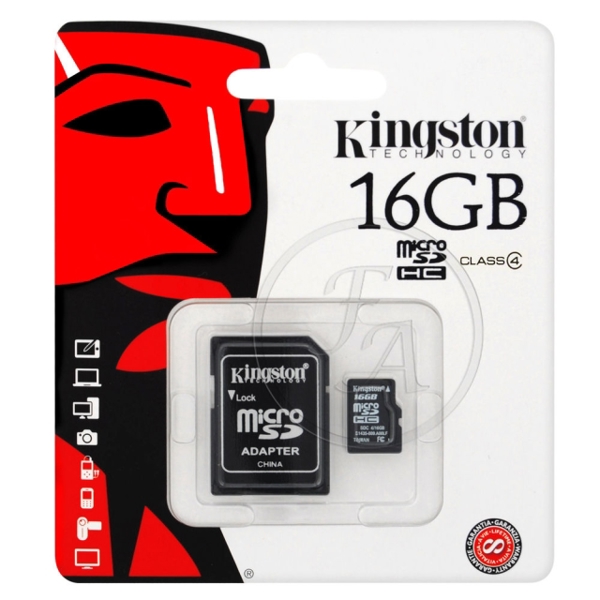 KINGSTON SDCHC Cl 4 Flash Card 16 GB