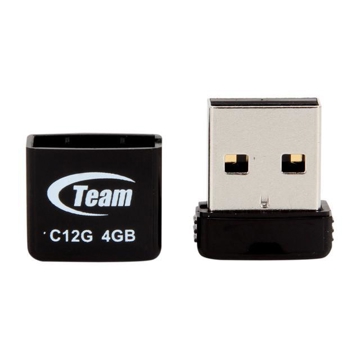 USB ფლეშ მეხსიერება TEAM C12G DRIVE 4 GB RETAIL BLACK