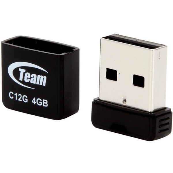 USB ფლეშ მეხსიერება TEAM C12G DRIVE 4 GB RETAIL BLACK