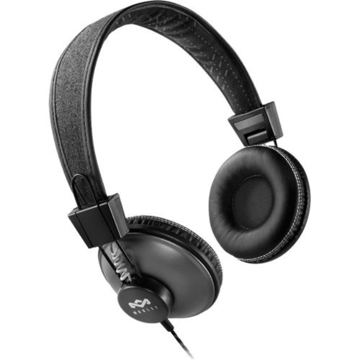 ყურსასმენი  HOUSE OF MARLEY EM-JH011-PS POSITIVE VIBRATION HEADPHONES WITH REMOTE AND MICROPHONE BLACK