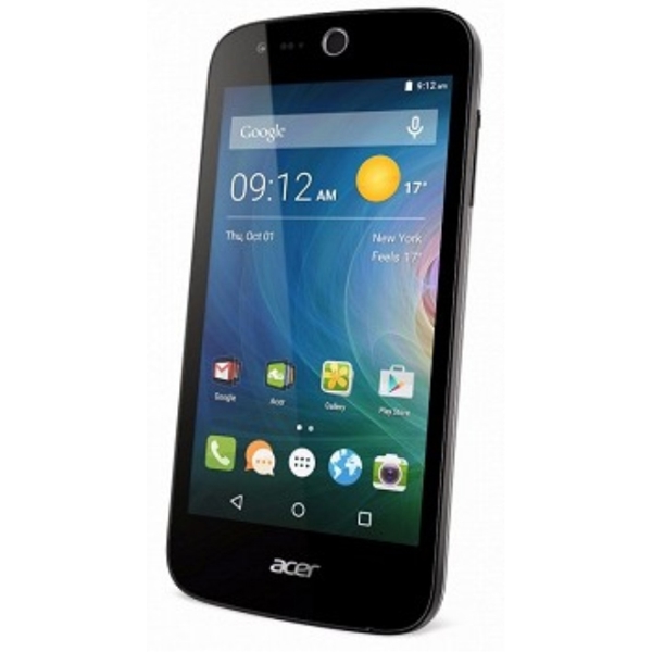 მობილური  Acer Liquid Z330 GSM / HSPA / LTE , Quad-core 1.1 GHz , MSM8909 ,4.5 inch, Gorilla Glass 3, IPS (480 x 854 ), Back 5MP auto focus with LED flash light / Front 5MP , 1GB RAM Internal 8 GB, 2000 mAh, Replaceable battery, Dual SIM, micro SD ,DTS sound ,Android OS, v5.1 (Lollipop), 2015, September - Black