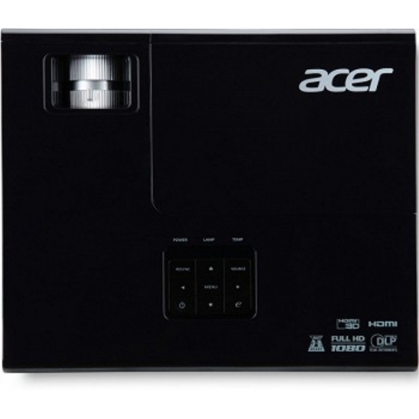 პროექტორი Acer P1500-Full HD; Projector, 3D Capability;Video Compatibility :EDTV,HDTV,NTSC,PAL,SDTV,SECAM; Normal Mode Lamp Life 4000 Hour, Economy Mode Lamp Life:5000 Hour; Vertical Sync 120HZ -Horizontal Sync 100 kHz; Colour Support 1.07 Billion Colors (30-bit); Maximum Resolution 1920 x 1200; Native Resolution : 1920 x 1080 ; 10,000:1; 16:9 (Native), 4:3 (Compatible);3000 lm; HDMI/USB/S-Video /Composite Video/VGA In/VGA Out/Audio Line In/Audio Line Out; White.