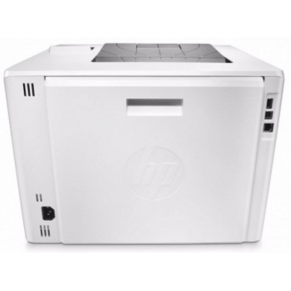 პრინტერი HP Color LaserJet Pro M452dn (Functions: Print; format: A4; 600x600 dpi; Monthly Duty Cicle: Up to 50000 pages; 27ppm (black), 27ppm (color); Duplex; Memory: 256MB; CPU Speed: 1200MHz; 2-line backlit LCD graphic display; Connectivity: USB 2.0, Lan; 250-sheet input Tray; Cartridge: HP 410A: CF410A (Black), CF411A (Cyan), CF412A (Magenta), CF413A (Yellow))