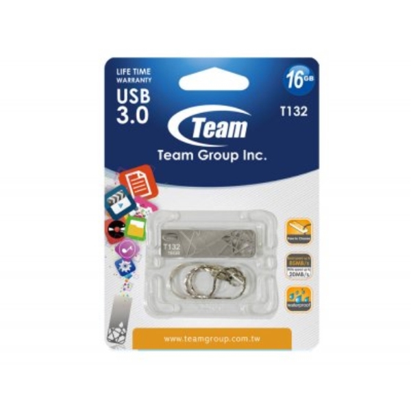 TEAM T132 DRIVE 16 GB SILVER RETAIL