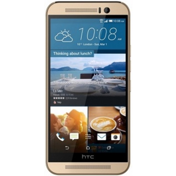 მობილური  HTC  One M9 EEA Gold on gold 5" 1920x1080, 2.0GHz+1.5GHz, 8 Core, 3GB RAM, 3GB RAM, up to 128GB flash, 20Mpix, 4Mpix, LTE, BT, Wi-Fi, NFC, GPS,2840mAh, 157g, 144.6x69.7x9.61