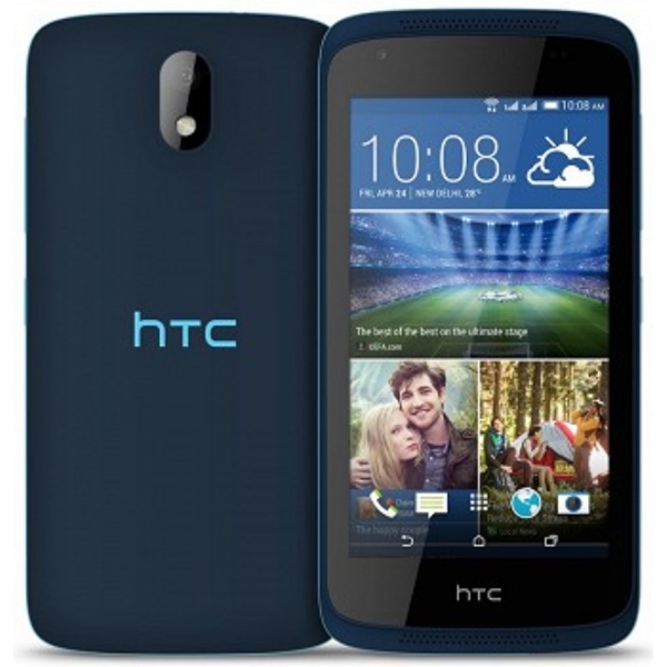 მობილური  HTC  Desire 326G dual sim navy blue + vivid blue, 4.5'', 480x854, 1.2GHz, 4 Core, 1GB, RAM 8GB, up to 32GB flash, 8Mpix 2Mpix, BT, Wi-Fi, GPS,2000mAh,146g, 139.79x69.63x9.7