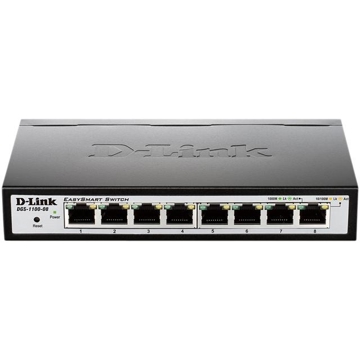 სვიჩი  D-link   8 10/100/1000BASE-T ports Easy Smart Gigabit Ethernet Switches with Web