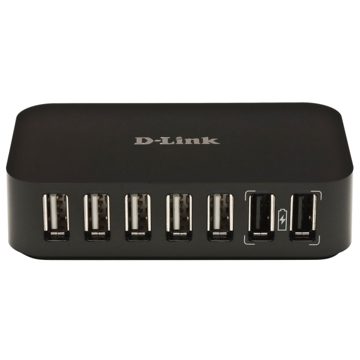 USB  ჰაბი  D-link  DUB-H7/B/C2A  7-port USB 2.0 HUB