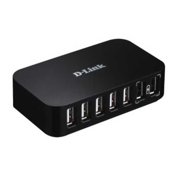 USB  ჰაბი  D-link  DUB-H7/B/C2A  7-port USB 2.0 HUB