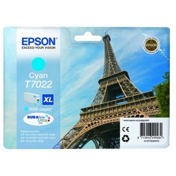 კარტრიჯი Epson WP 4000/4500 Series Ink XL Cartridge Black 2.4k, C13T70214010