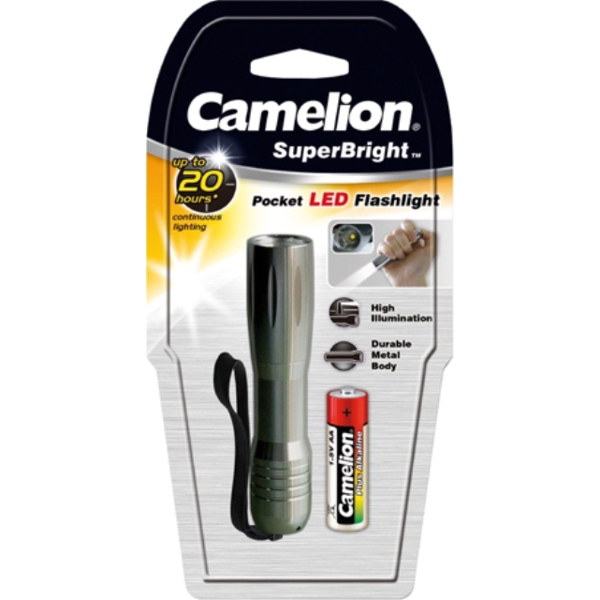 ფანარი  Camelion ,1 LED Aluminum flashligh, T5013-LR6BP