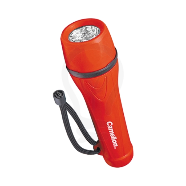 ფანარი  Camelion  2xAA, 3 LED rubber flashlight