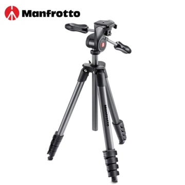 შტატივი MANFROTTO MKCOMPACTADV-BK COMPACT ADVANCED WITH 3-WAY HEAD BLACK