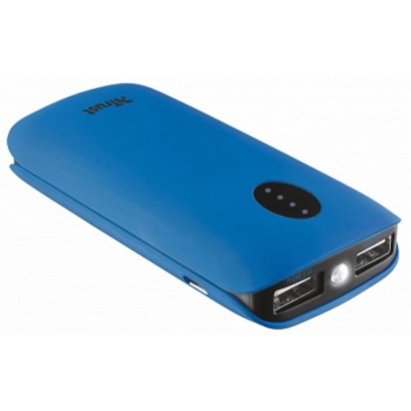 პორტატული დამტენი TRUST LEON POWERBANK 5200 PORTABLE CHARGER BLUE (20382) 