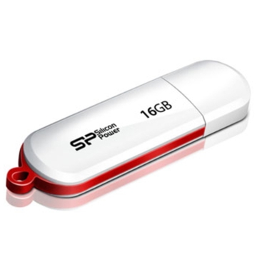 USB ფლეშ მეხსიერება SILICON POWER LUX MINI 320 16 GB WHITE (SP016GBUF2320V1W )     