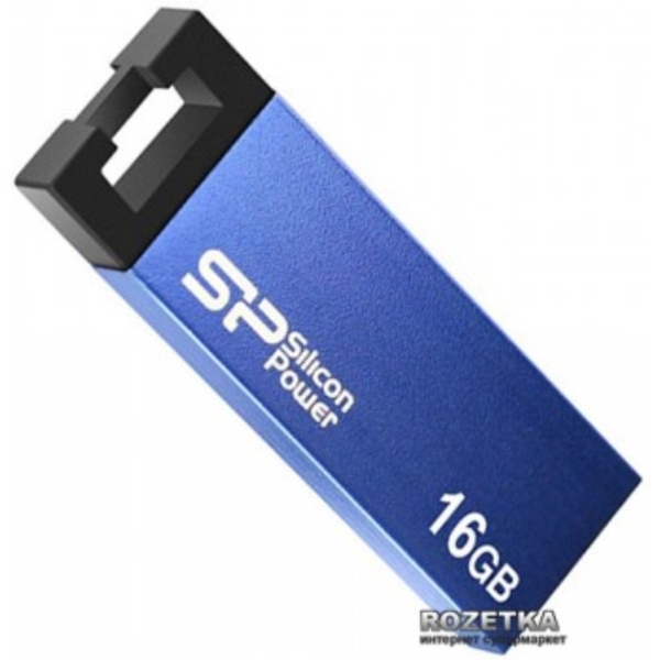 U S B ფლეშ მეხსიერება Silicon Power Touch 835 16GB Waterproof USB 2.0 Flash Drive (Blue) Model SP016GBUF2835V1B