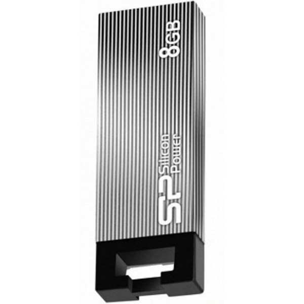 USB ფლეშ მეხსიერება SILICON POWER TOUCH T825 8GB GRAY (SP008GBUF2835V1T) 