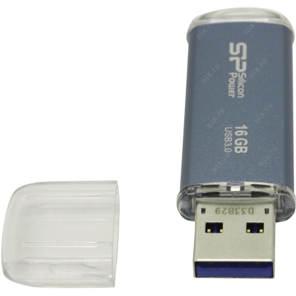 USB ფლეშ მეხსიერება  Silicon Power Pendrive M01 UFD USB 3.0 16GB Blue