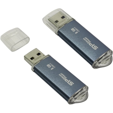 USB ფლეშ მეხსიერება Silicon Power Marvel M01 USB 3.0 8 GB Flash Drive SP008GBUF3M01V1B - Icy blue