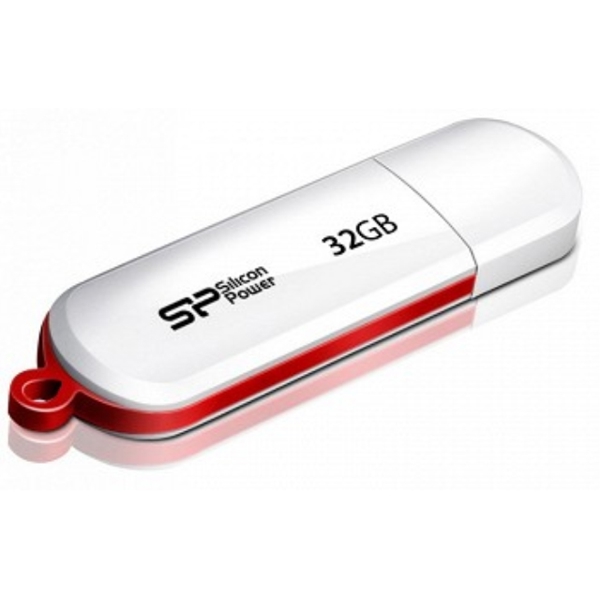 USB ფლეშ მეხსიერება SILICON POWER LUX MINI 320 32 GB WHITE (SP032GBUF2320V1W ) 