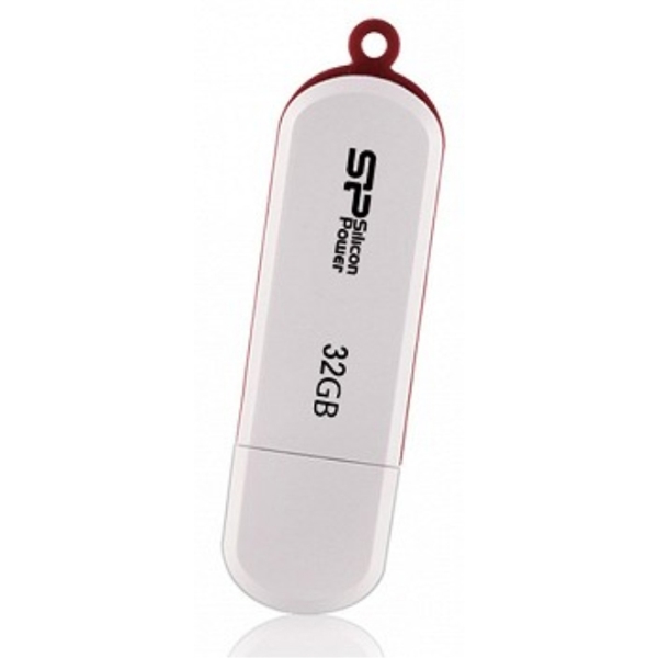 USB ფლეშ მეხსიერება SILICON POWER LUX MINI 320 32 GB WHITE (SP032GBUF2320V1W ) 