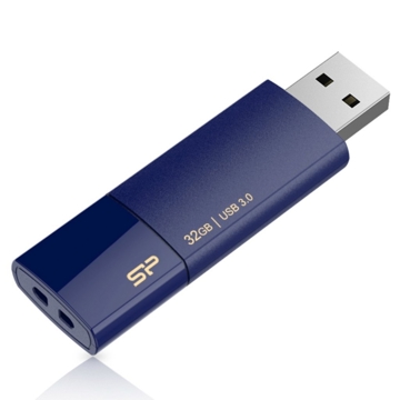 USB ფლეშ მეხსიერება Silicon Power 32GB Blaze B05 USB 3.0 Retractable Flash Drive, Deep Blue (SP032GBUF3B05V1D)