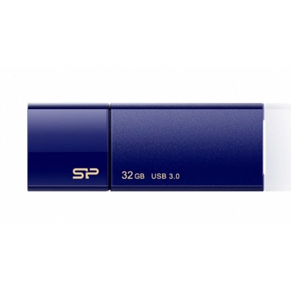 USB ფლეშ მეხსიერება Silicon Power 32GB Blaze B05 USB 3.0 Retractable Flash Drive, Deep Blue (SP032GBUF3B05V1D)