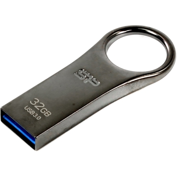 USB ფლეშ მეხსიერება Silicon Power 32GB Jewel J80 USB 3.0 Flash Drive, Titanium (SP032GBUF3J80V1T)