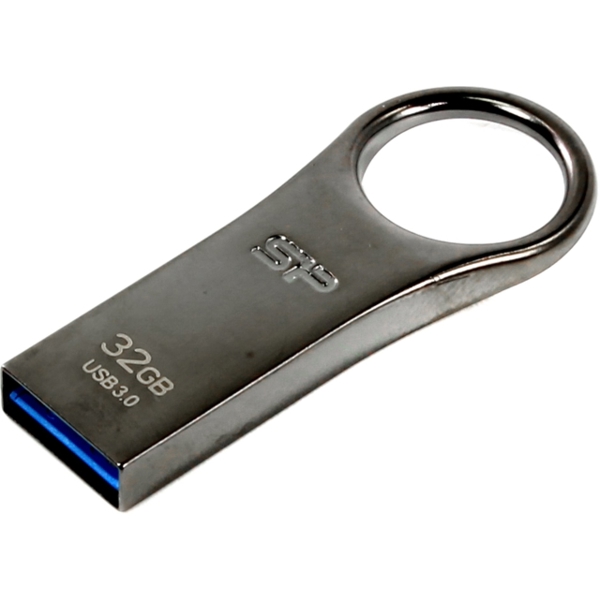 USB ფლეშ მეხსიერება Silicon Power 32GB Jewel J80 USB 3.0 Flash Drive, Titanium (SP032GBUF3J80V1T)