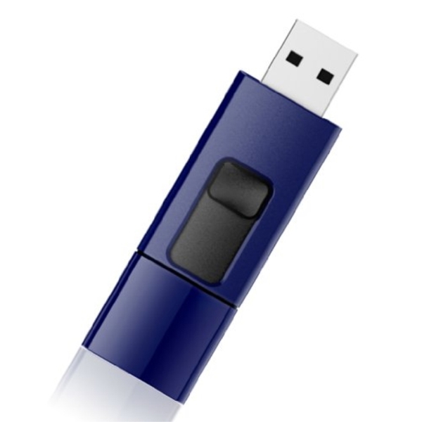 USB ფლეშ მეხსიერება Silicon Power 64GB Blaze B05 USB 3.0 Retractable Flash Drive, Deep Blue (SP064GBUF3B05V1D)