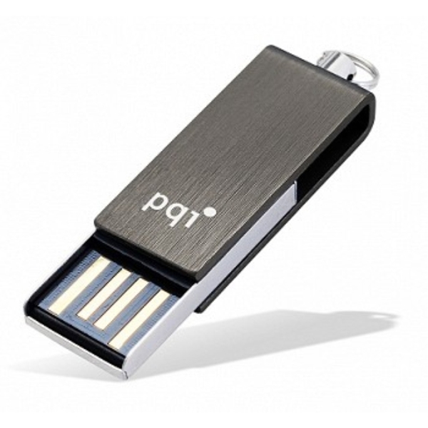 USB ფლეშ მეხსიერება PQI INTELIGGENT DRIVE I812 32 GB IRON GRAY (6812-032GR5008)     