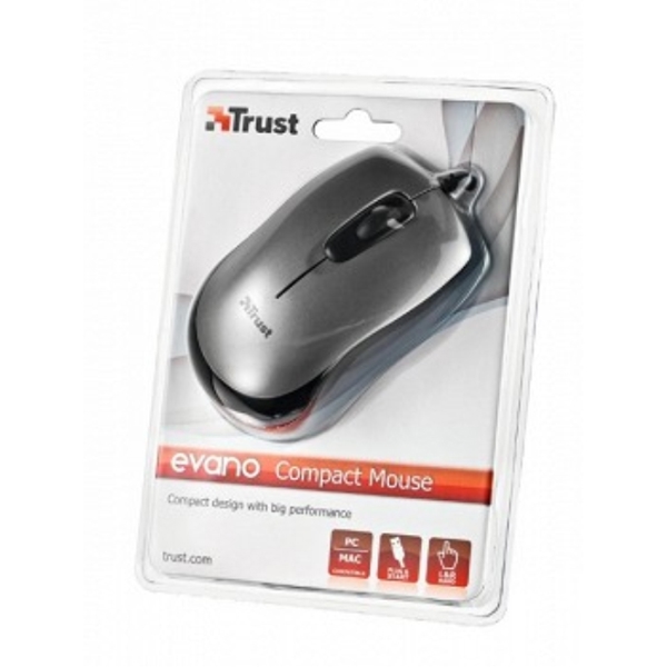 მაუსი TRUST Compact Mouse - BLACK/GREY