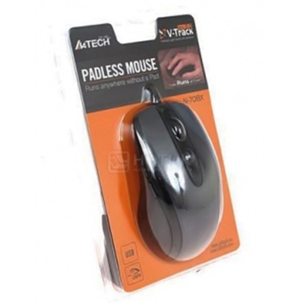 მაუსი A4Tech Mouse N-708X, V-Track wired, Black