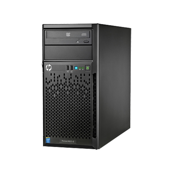 სერვერი  HP ML10v2 G3240 (3.1GHz/2-core/3MB/54W); RAM 4GB (1x4GB DDR3-1600 UDIMM); Smart Array B120i RAID (0/1/10); 2x500GB 7.2K SATA NHP LFF; 1Gb-2P; 350W; 1yw