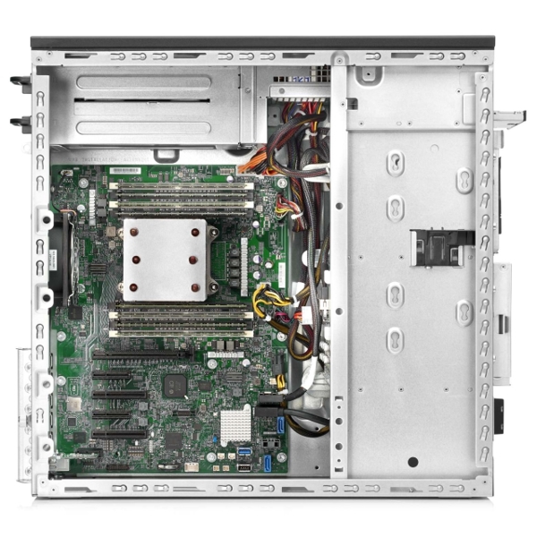 სერვერი  HP ML110 Gen9 E5-2620v3 (2.4GHz/6-core/15MB/85W); RAM 8GB (1x8GB DDR4-2133R CAS-15); Smart Array B140i RAID (0/1/10/5); 1x1TB SATA 7.2K LFF; 2P-1Gb; 1x350W; DVD-RW; Warranty 3/1/1;