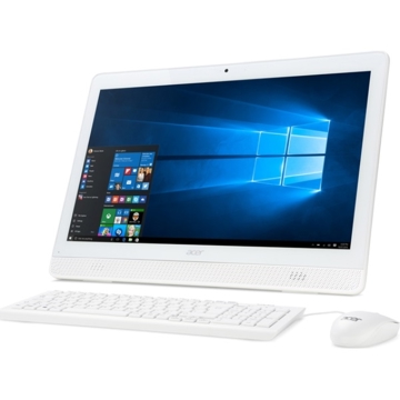 კომპიუტერი Acer Aspire Z1-612 19.5", 1600x900, Non-Touch, White Intel Celeron J3060 4GB 500GB DVD-RW + CardReader Intel HD Graphics GigLAN + WiFi USB keyboard + mouse FreeDOS