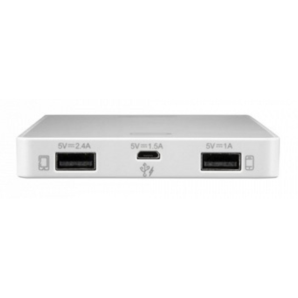 APC Mobile Power Pack, 5000mAh Li-Polymer, White, 2 x USB Output