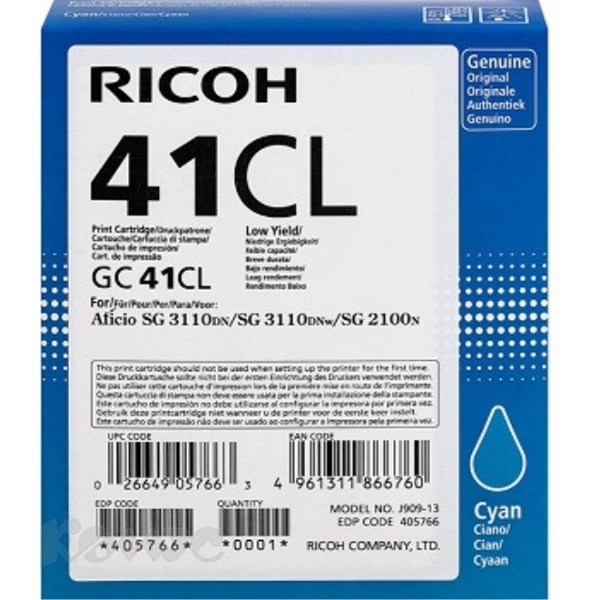 კარტრიჯი RICOH GC 41CL 405766 CYAN   