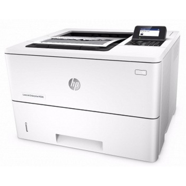 პრინტერი   HP LaserJet Enterprise M506dn, 43ppm A4/45ppm letter mono single-func printer duplexer optional HIP 4-line LCD with 10key pad 100 bypass tray 550-sheet tray front USB.