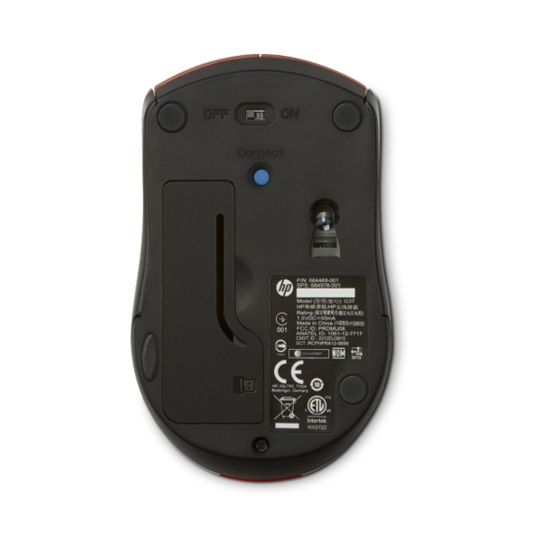 მაუსი HP X3000 Red Wireless Mouse