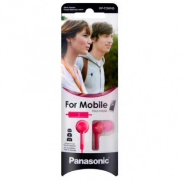 ყურსასმენი  PANASONIC PANASONIC RP-TCM105EP PINK WITH MIC