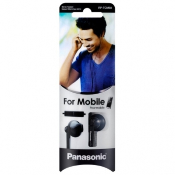 ყურსასმენი  PANASONIC PANASONIC RP-TCM50EK BLACK WITH MIC