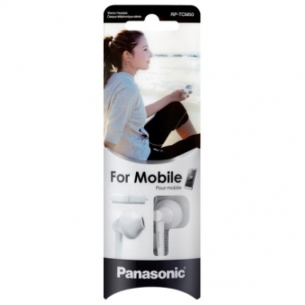 ყურსასმენი  PANASONIC PANASONIC RP-TCM50EW WHITE WITH MIC