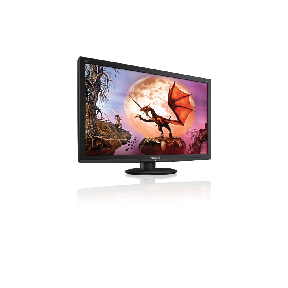 მონიტორი  PHILIPS E-Line, 27" Full HD LED monitor; Aspect Ratio 16:9, Brightness 300cd/m, Smart Contrast 20.000.000:1, Response Time 1ms, Resolution 1920/1080, Viewing Angle 178/170, Signal Input VGA/DVI/HDMI,Audio In, Matte Black, Warranty 2 Years