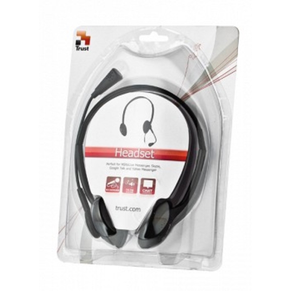 ყურსასმენი  TRUST Primo Headset - black