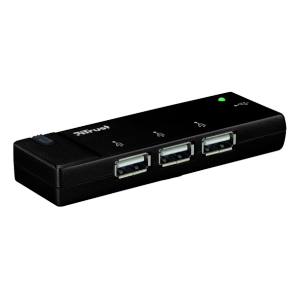 USB ჰაბი  TRUST 4 Port USB 2.0 Mini Hub