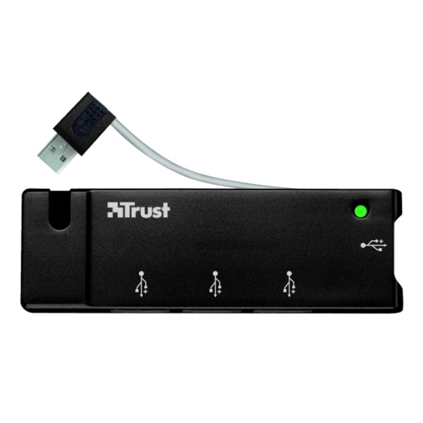 USB ჰაბი  TRUST 4 Port USB 2.0 Mini Hub